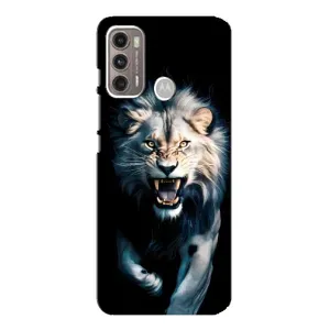 Чохол з картинкою 'Хижаки' для Motorola MOTO G60 (Лев у темряві)