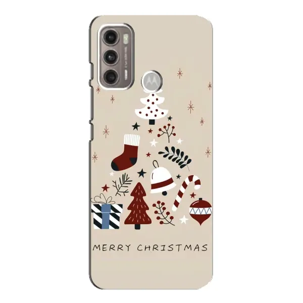 Чехол с принтом «Merry Christmas» для Motorola MOTO G60