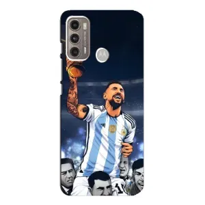 Чохли для Motorola MOTO G60 (Leo чемпіон) (AlphaPrint) (Мессі з кубком)