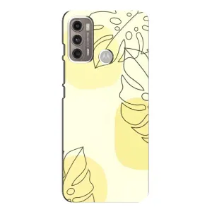 Силконовий чохол з принтом в квітах на Motorola MOTO G60 (Жовта монстера арт)