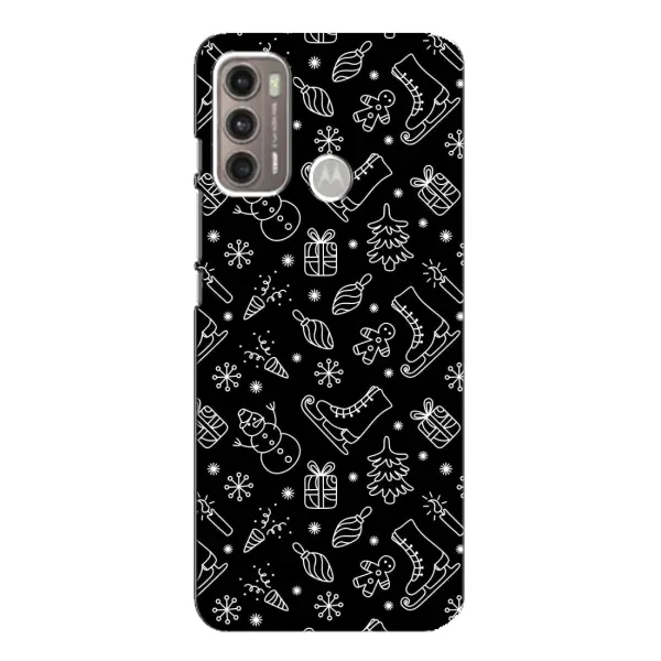 Чехол с принтом «Новогодний фон» для Motorola MOTO G60