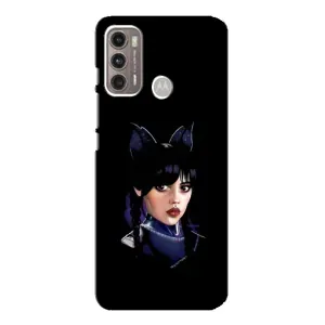 Чохли Венсдей на Motorola MOTO G60 Уенсдей (AlphaPrint) (серйозна Венздей)