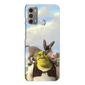 Чохол з мультфільмом Шрек на Motorola MOTO G60 (Шрек та Осел)