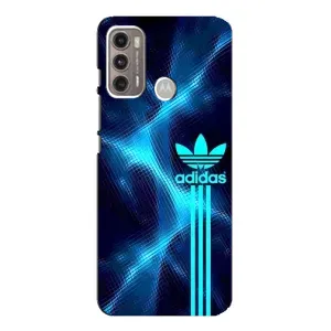 Чохли Адидас для Motorola MOTO G60 (AlphaPrint) (Синій Адідас)