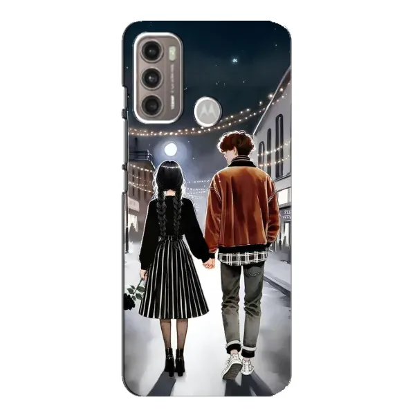 Чохол з принтом «Венздей та Тайлер» для Motorola MOTO G60