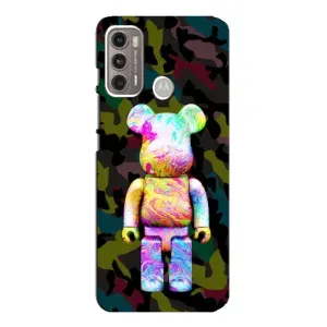 Чохол з принтом «Яскравий Bearbrick» для Motorola MOTO G60