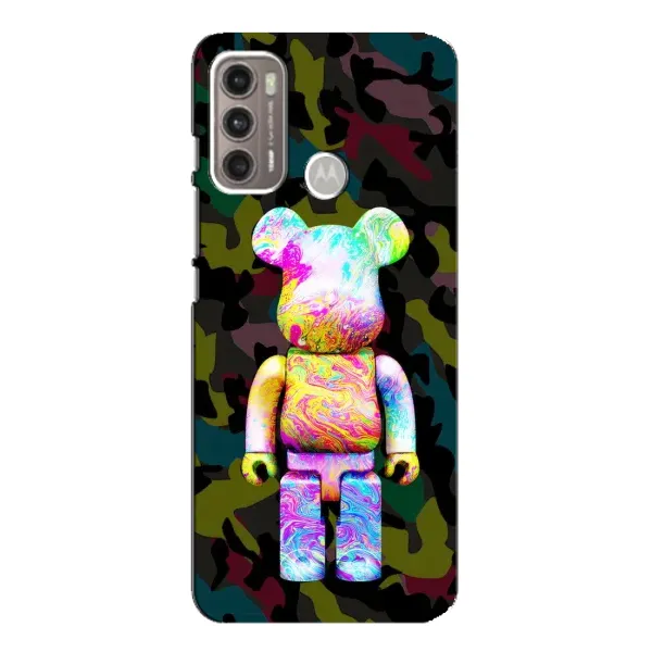 Чохол з принтом «Яскравий Bearbrick» для Motorola MOTO G60