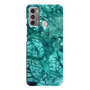 Мраморний чехол на Motorola MOTO G60 (VPrint) (Зелений мрамор)