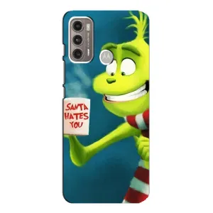 Різдвяні Чохли для Motorola MOTO G60 (VPrint) (Зелений Грінч)