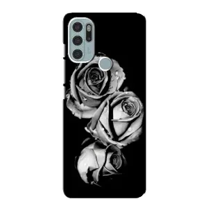 Чехол с принтом «Черная роза» для Motorola MOTO G60s
