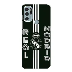 ФК Реал Мадрид чехлы для Motorola MOTO G60s (AlphaPrint) (черно белый Реал)