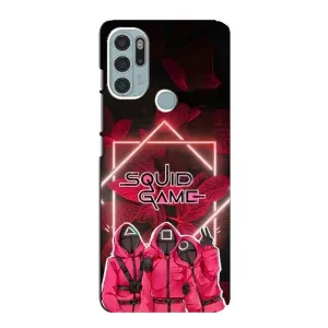 Чехол Гра в кальмара для Motorola MOTO G60s (Охранники Игра кальмара)