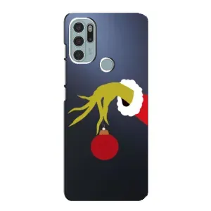 Чохол з принтом «Грінч з іграшкою» для Motorola MOTO G60s
