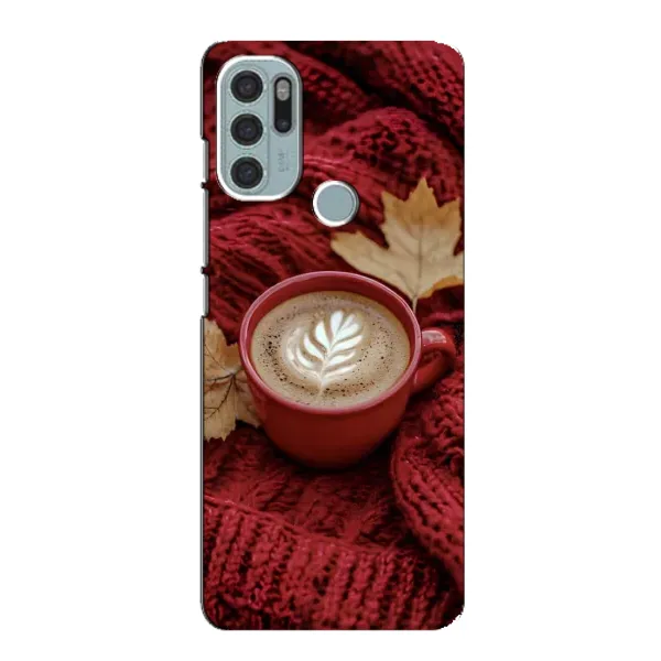 Чехол с принтом «Кофе на пледе» для Motorola MOTO G60s