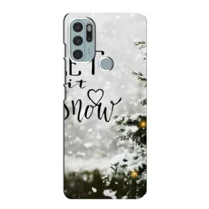 Чехол с принтом «Let it snow» для Motorola MOTO G60s
