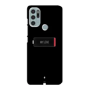 Чехол с принтом «Love battery» для Motorola MOTO G60s
