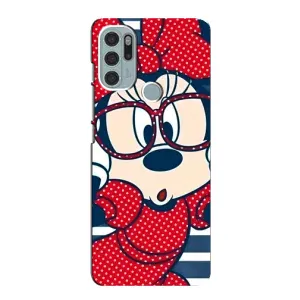 Эксклюзивный чехол для Motorola MOTO G60s (AlphaPrint - Мультяшные) (Маус в очках)