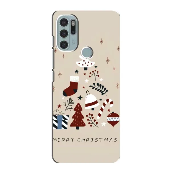 Чехол с принтом «Merry Christmas» для Motorola MOTO G60s
