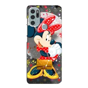 Чехол Disney Mouse Motorola MOTO G60s (PREMIUMPrint) (Minni с бантиком)