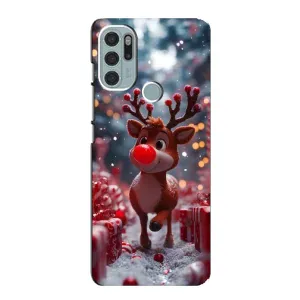 Чохол з принтом «Олень серед подарунків» для Motorola MOTO G60s