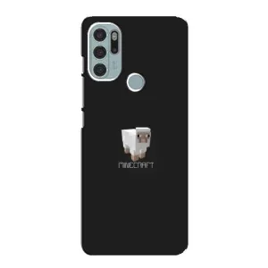 Чехол Майнкрафт на Motorola MOTO G60s (AlphaPrint) Minecraft (Овечка Майнкрафт)