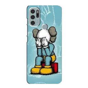 Чохол з принтом «Плач Bearbrick» для Motorola MOTO G60s