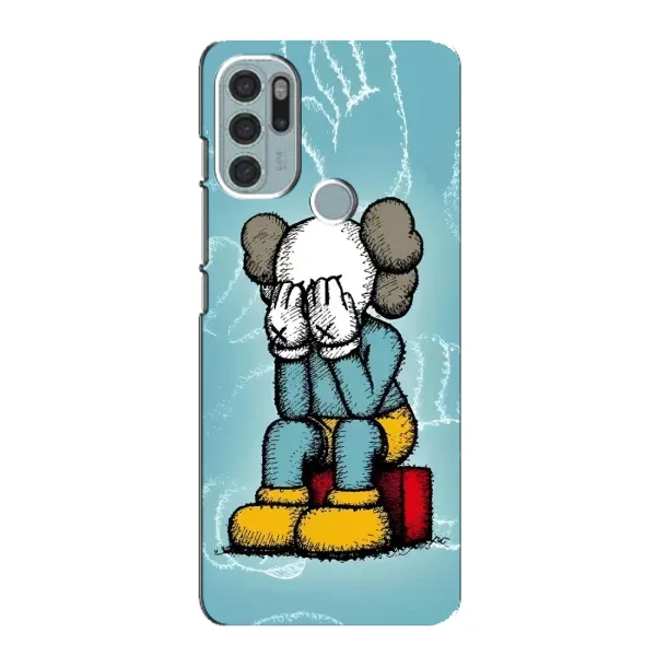 Чохол з принтом «Плач Bearbrick» для Motorola MOTO G60s