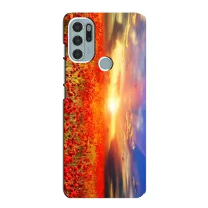 Чехол с принтом «Поле тюльпанов» для Motorola MOTO G60s