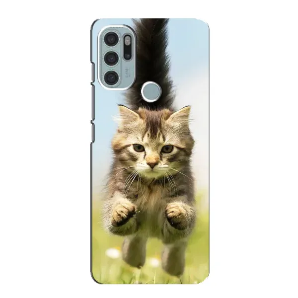 Чохол з принтом «Прижок кота» для Motorola MOTO G60s Чохол з принтом «Прижок кота» для Motorola MOTO G60s