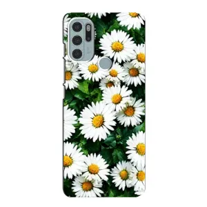 Чехол с принтом «Ромашки» для Motorola MOTO G60s