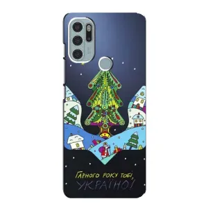 Чохол з принтом «Різдвяний герб» для Motorola MOTO G60s