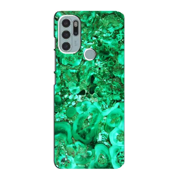Чехол с принтом «Салатный Мрамор» для Motorola MOTO G60s