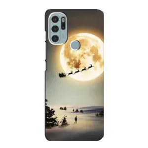 Чехол с принтом «Санта на луне» для Motorola MOTO G60s