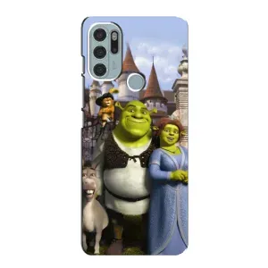 Чехол с мультфильмом Шрек на Motorola MOTO G60s (Сказочные герои Шрека)