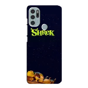 Чехол с мультфильмом Шрек на Motorola MOTO G60s (Отдыхающий Шрек)