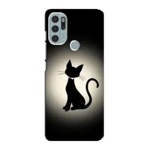 Чехол с принтом «Силуэт котика» для Motorola MOTO G60s