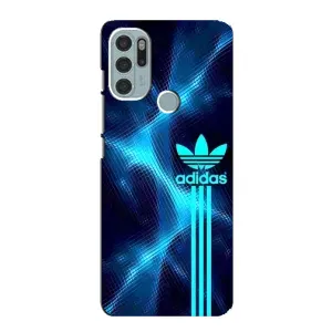Чехлы Адидас для Motorola MOTO G60s (AlphaPrint) (Синий Адидас)