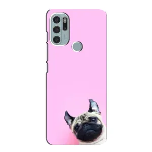 Чехлы с собаками для Motorola MOTO G60s (VPrint) (Смешная собака)