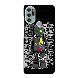 Чохол з принтом «Стиль Bearbrick» для Motorola MOTO G60s