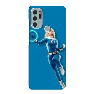 Чехол с принтом Фантастическая четверка для Motorola MOTO G60s (Сью Сторм полет)