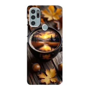 Чехол с принтом «Темный кофе» для Motorola MOTO G60s