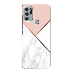 Мраморный чехол на Motorola MOTO G60s (VPrint) (Тройной мрамор)