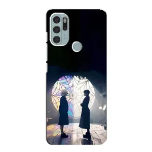 Чехлы Венсдей на Motorola MOTO G60s Уэнсдей (AlphaPrint) (Уэнздей и Инид)