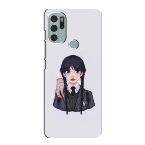 Чехлы Венсдей на Motorola MOTO G60s Уэнсдей (AlphaPrint) (Уэнздей и Вещь)