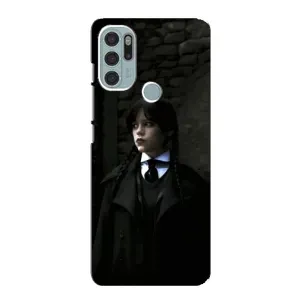 Чехол с дизайном Венздей 2 на Motorola MOTO G60s (Темный стиль Уэнздей)
