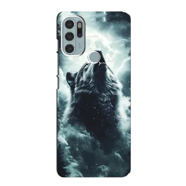 Чехол с принтом «Волк в облаках» для Motorola MOTO G60s