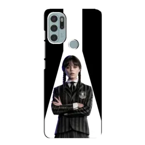 Чехлы Венсдей на Motorola MOTO G60s Уэнсдей (AlphaPrint) (W-Wednesday)