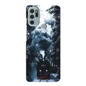 Чехол с принтом «Зимний поезд» для Motorola MOTO G60s