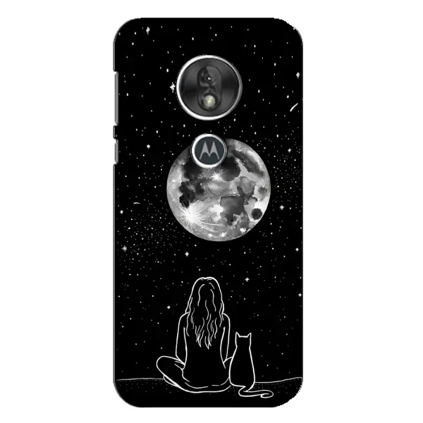 Чехол с принтом «Девушка с котом» для Motorola MOTO G7 Play