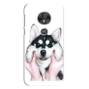 Чехлы с собаками для Motorola MOTO G7 Play (VPrint) (Довольный Хаски)